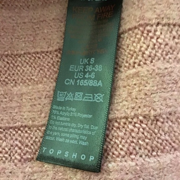 TopShop Dusty Rose knit open  cardigan S NWT - Picture 7 of 7